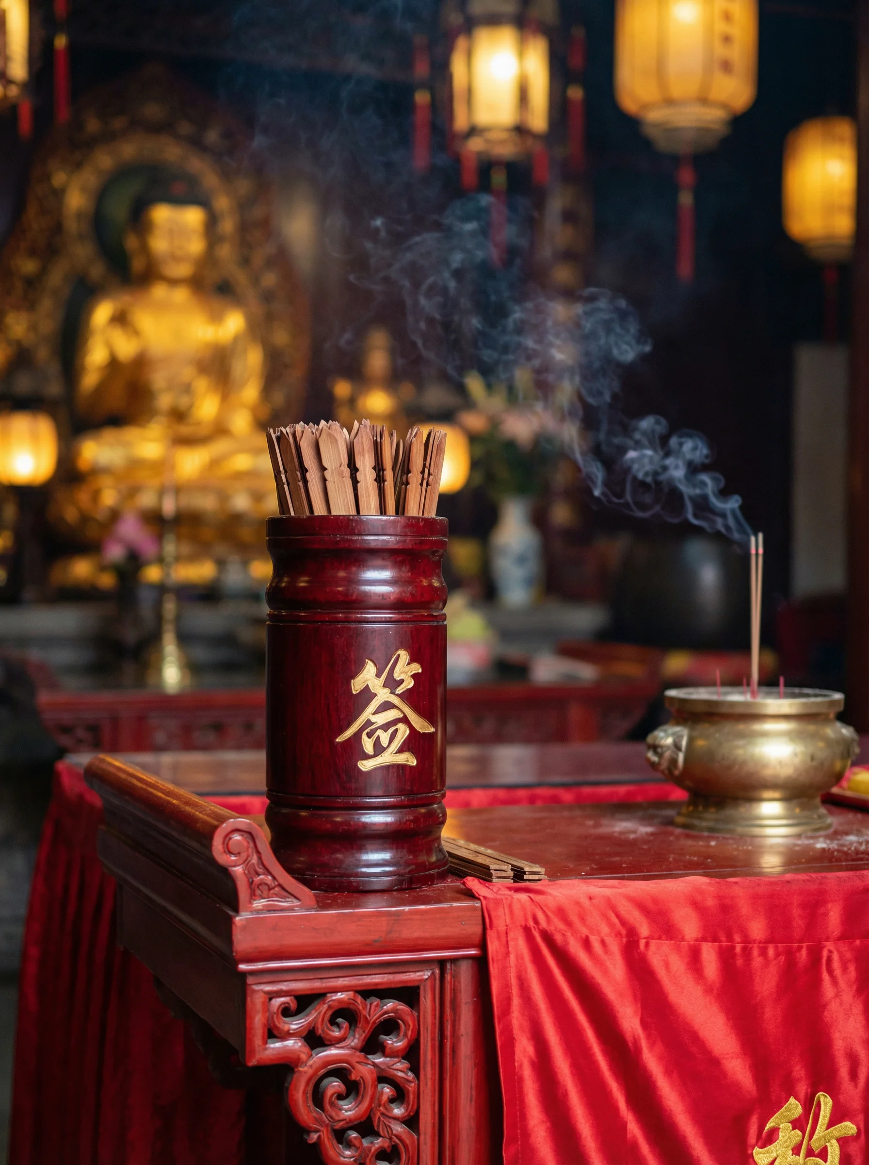 摇签选号亭签筒摇晃动画 - 福利彩票